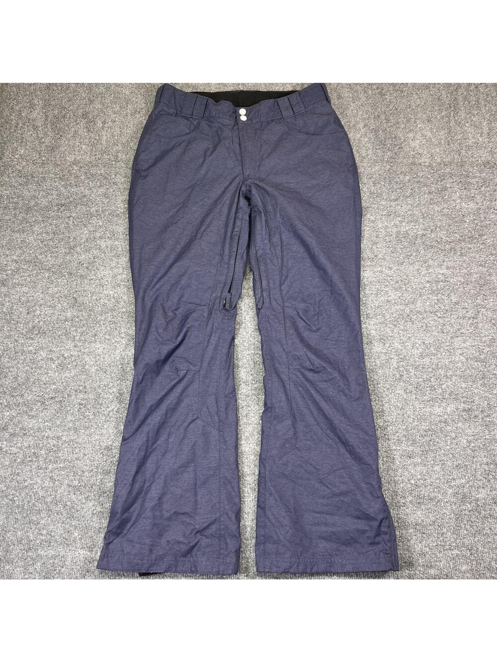 SIMS Snow Pants Womens M Blue Twill Lined Ankle Zip Pockets Winter Insulated